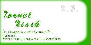 kornel misik business card